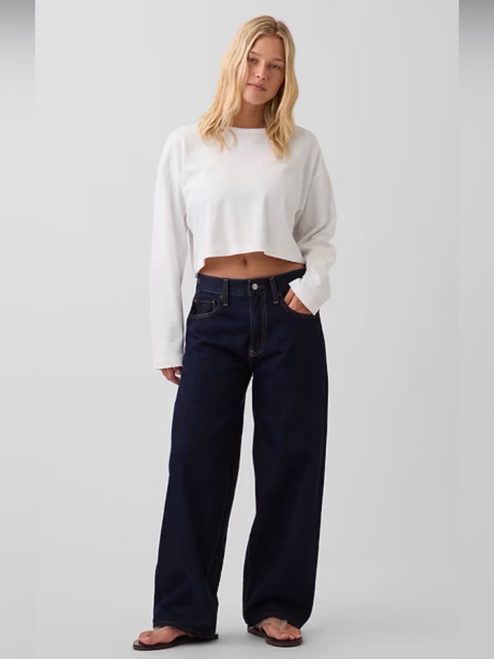 NWT Gap Hailey baggy jeans 26 midnight
